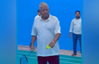 Lalu Yadav is all smiles as he plays badminton months after surgery, Watch